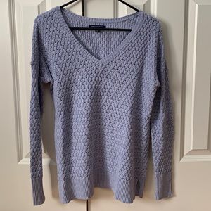 American Eagle Purple V-Neck Sweater